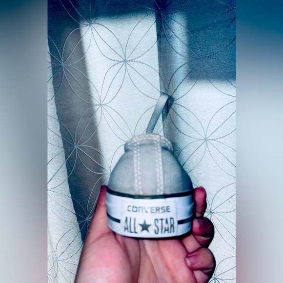 Women size 7 Converse All Star Grey polka dot shoes - Picture 3 of 5